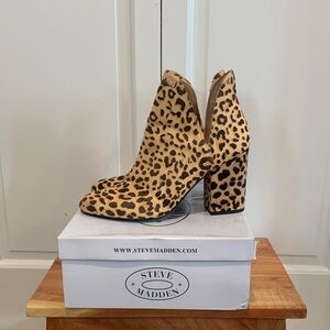 Steve Madden Tan Leopard Heeled Boots
